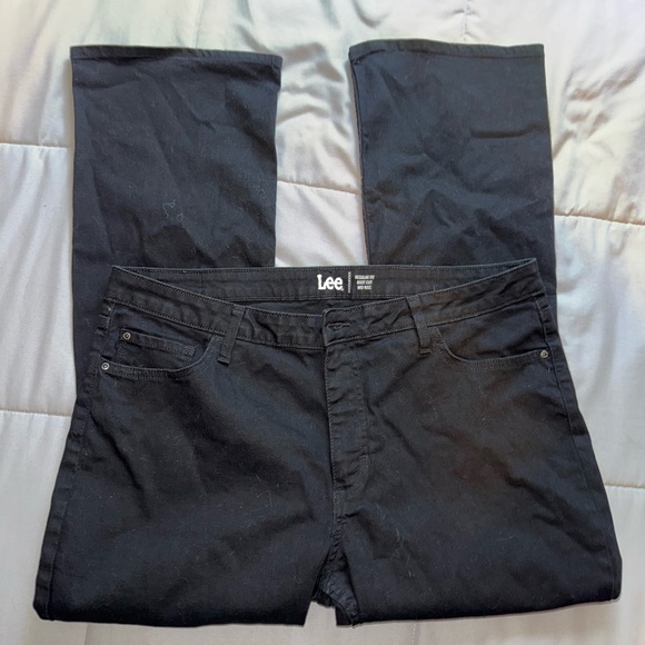 Lee Classic Black Bootcut Denim Size 20 Petite - Picture 4 of 5